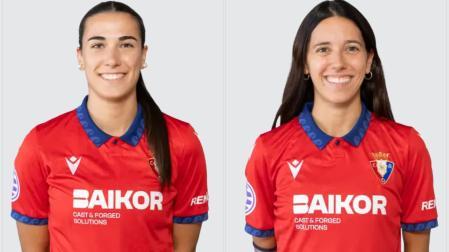 Oihane González y Lydia Ezponda, de Osasuna Femenino B