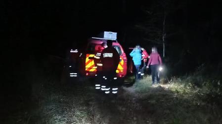 Imagen de un rescate nocturno realizado por Bomberos de Navarra