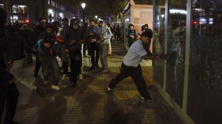 Imagen de los destrozos y saqueos de comercios de este fin de semana en Barcelona