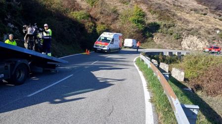 Un motorista herido este lunes en Lizarraga