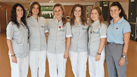 Equipo de terapeutas ocupacionales de San Juan de Dios: Merche Zapata Jiménez, Soraya Monreal Ayanz, Naiara Caballero Medina, Iratxe Garín Murguialday, Andrea Chasco Gastón y Noelia Lus Lascort