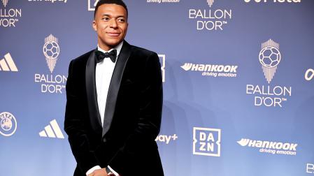 Kylian Mbappé a su llegada al London Palladium Theatre para la gala del Balón de Oro
