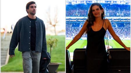 Ferran Torres y Sara Sampaio, en dos fotografías publicadas en sus perfiles de Instagram