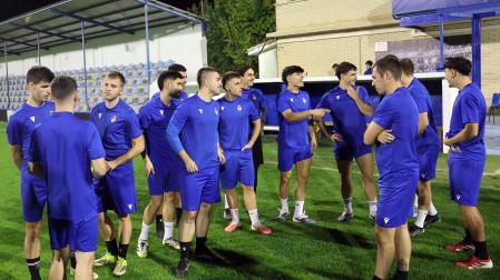 Entrenamiento de la Peña Sport previo a la Copa del Rey