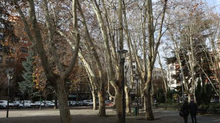 La plaza de la Cruz de Pamplona, una de las reurbanizaciones pendientes
