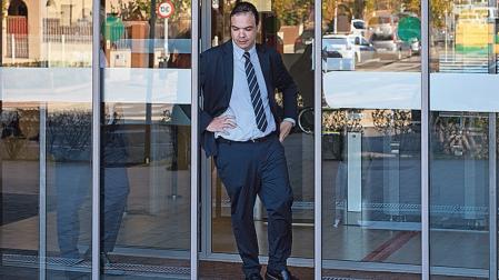 Ramón Lázaro sale del juzgado de Tudela en septiembre