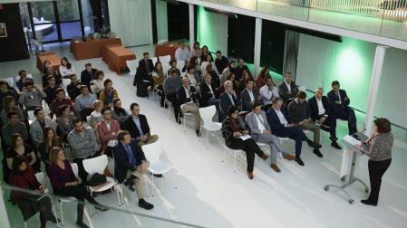 Presentación de proyectos en el Centro Europeo de Empresas e Innovación de Navarra, que tiene su sede en el polígono Mocholí de Noáin.