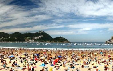 La playa La Concha en San Sebastián.