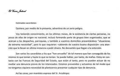 El Arzobispado alerta al clero tras casos de extorsiones de mafias a sacerdotes navarros