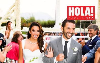Eva Longoria y José Bastón, durante su boda.