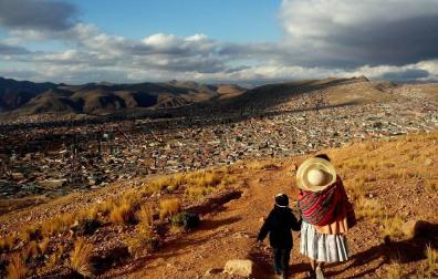 Imagen del Cerro Rico de Potosí.
