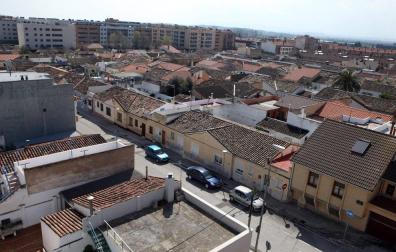Imagen panorámica de una de las zonas del barrio de Lourdes cuyas calles serán renombradas por el Ayuntamiento de Tudela.