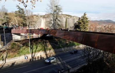 La pasarela y el entorno de Labrit, premio de la Bienal de Arquitectura