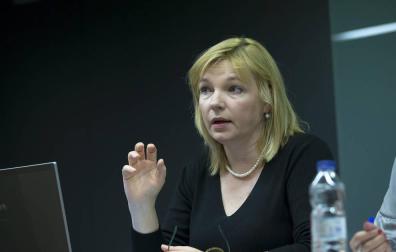 La doctora rusa Irina Matveikova, durante su intervención.