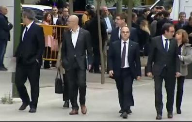 Los exconsellers del Govern llegan a la Audiencia Nacional