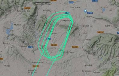 La nieve obliga a desviar un avión que iba a aterrizar en el aeropuerto de Noáin