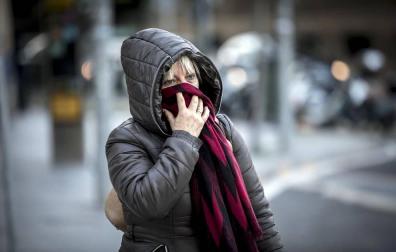 Fotografías de la capital de Navarra durante el 17 de enero de 2017.