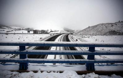 Intensa nevada en la Navarra