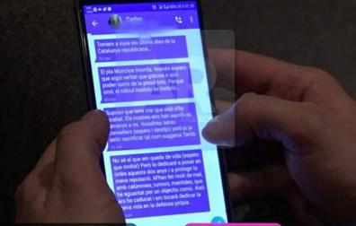 Puigdemont, en un mensaje de móvil: "Esto se ha terminado. Los nuestros nos han sacrificado"