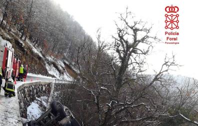 Tres accidentes de camión en Navarra... en siete minutos