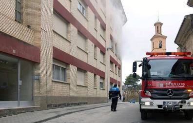 Incendio en una vivienda deshabitada en Estella