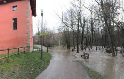Activada la alerta por riesgo de inundación en Pamplona, Huarte y Burlada