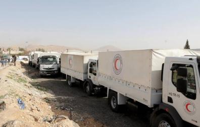 Bombardeos contra Guta Oriental coinciden con entrada de convoy de ayuda