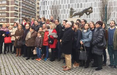 Concentración de la Asociación Navarra de Víctimas del Terrorismo en Pamplona