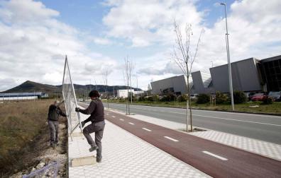 Trabajos previos para el centro Salesianos en Sarriguren