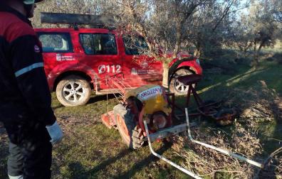 Herido grave un agricultor en Murchante con un motocultor