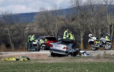 Mueren dos vecinos de Pamplona y Andoain en un accidente en Soria
