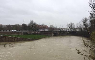 Temporal de lluvia en Navarra