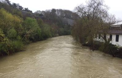 Temporal de lluvia en Navarra