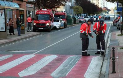 Un bebé, grave tras ser atropellado junto a su hermana y su madre en un paso de peatones en Noáin