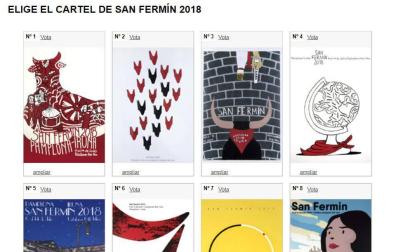 Estos son los ocho finalistas del concurso de carteles de San Fermín 2018