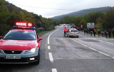 La Policía Foral atiende cinco salidas de vía por el granizo