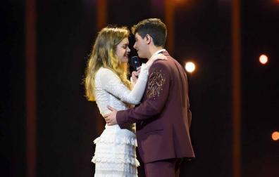 Los representantes españoles han participado en el primer ensayo general de la primera semifinal, en la que vota España