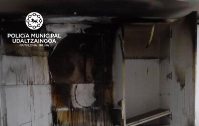 Una sartén olvidada provoca un incendio en una vivienda de Pío XII en Pamplona