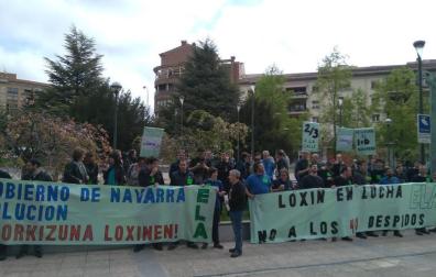 La plantilla de Loxin se concentra contra el ERE de rescisión de contratos