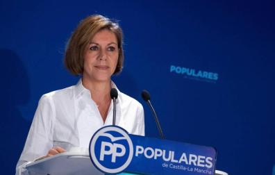 Cospedal dice a Sánchez que apoyarse en los separatistas le convierte en "enemigo" del Estado