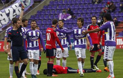 Dos jugadores del Real Valladolid discuten y llegan a las manos en el entrenamiento