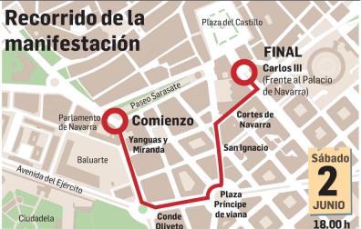 En directo: la manifestación contra la política lingüística del cuatripartito recorrerá Pamplona desde las 18.00