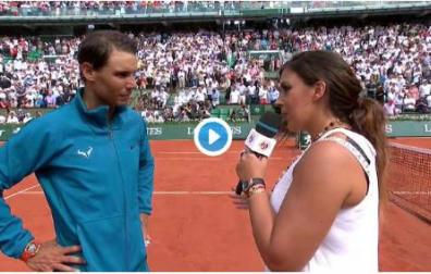 Nadal hace realidad el sueño de un recogepelotas
