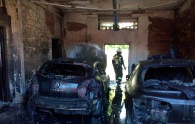 Incendio en una vivienda unifamiliar adosada en Caparroso