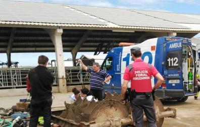 Herido grave un trabajador en Caparroso al ser atropellado con un apero