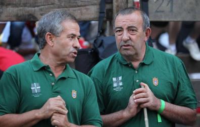 'Rastrojo' y Jesús Merino, los pastores más veteranos de Pamplona.