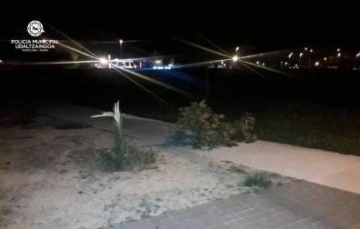 Sorprenden a 6 menores rompiendo árboles en el parque del Ferrocarril de Pamplona