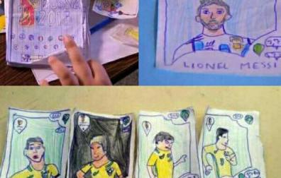 Un niño sin recursos crea su propio álbum de cromos y se convierte en lo mejor del Mundial