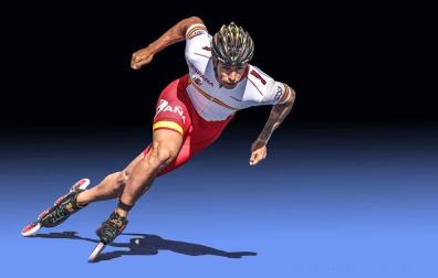 El navarro Ioseba Fernández bate el récord mundial de 100 metros en patinaje