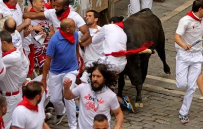Solo un herido por asta en siete encierros